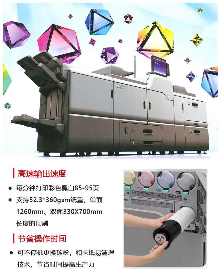 理光7200系列生產型印刷機 優異性能